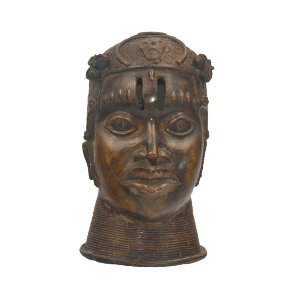 Bronze Ife Head Sculpture | African Bronze Bust | African Art