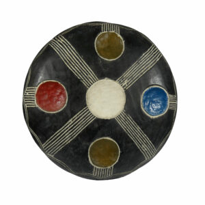 African Zulu Shield | African Tribal Art | Round Carved Shield